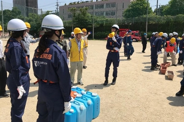 瑞穂区水防訓練での実演