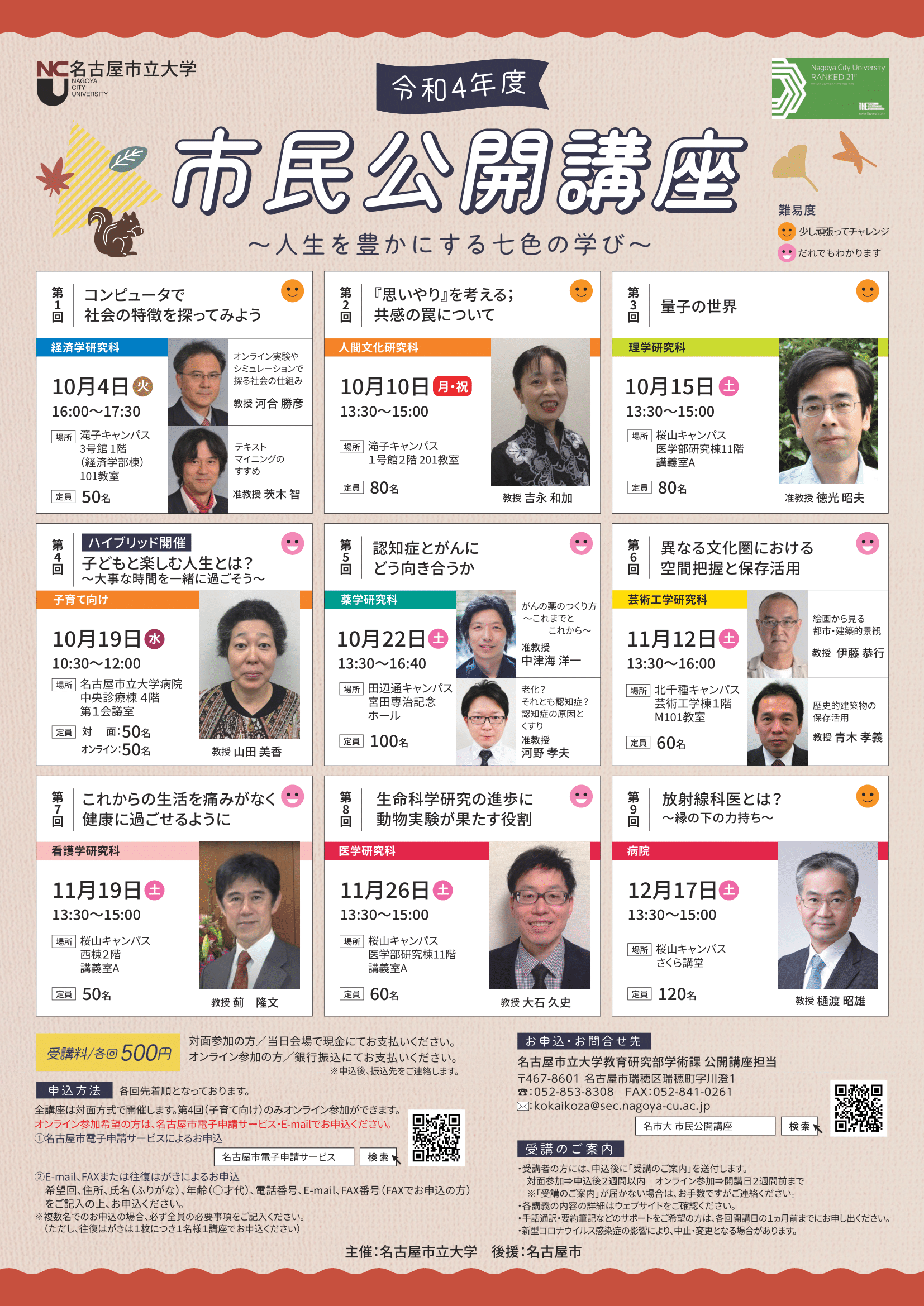 令和４年度市民公開講座チラシ